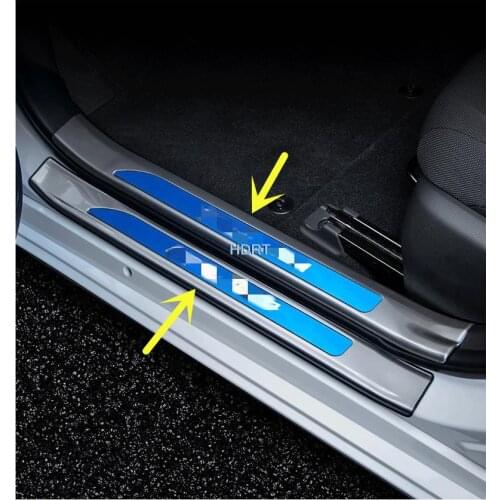 For Hyundai Encino 2018 2019 2020 Stainless Steel Car 8pcs Door Sill Protector Bumper Pedal Cover Car Decoration Accessories