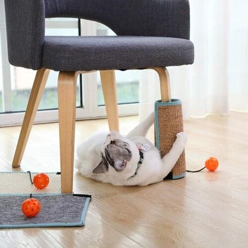 Cat Scratcher Mat Bell Board Scratch For Sharpen Scraper Cats Tree Pet Toys Fixable Chair Table Sofa Mats Furniture Accessories