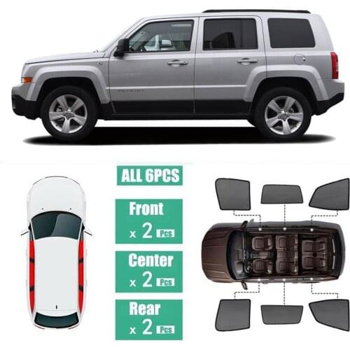 Side Windows Magnetic Sun Shade UV Protection Ray Blocking Mesh Visor Fit For Jeep Patriot