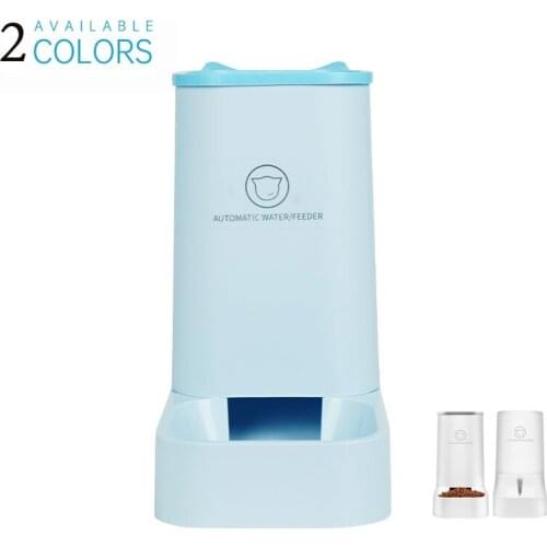 3.8L Pet Automatic Feeder Dog Cat Feeding Bowl Water Dispenser Safety Food Container Kitten Puppy Supplies Perro Comedero