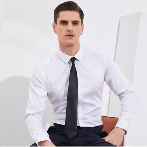Top 100% Cotton Social Formal Long Sleeve Business Office Slim Fit Dress Shirts For Men Paolo Sirum Brand
