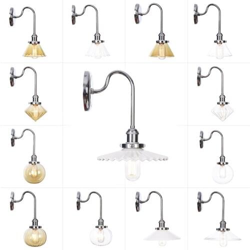 Nordic Loft Wall Light Rotary Switches LED E27 Sconce Indoor Decorations Wall Lamp Glass Wall Lighting Porch Light AC110v/220v