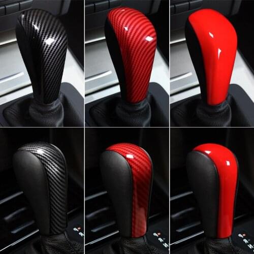 New Carbon fiber ABS Car Interior Gear Shift Auto Sticker Decor Cover For BMW Old 3 series 5 series X3 X5 Z4 E92 E93 E61
