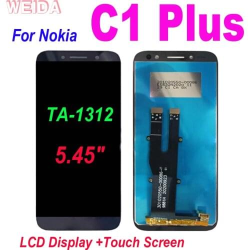 Original 5.45" For Nokia C1 Plus TA-1312 LCD Display Touch Screen Digitizer Assembly Replacement For Nokia C1 Plus LCD Screen