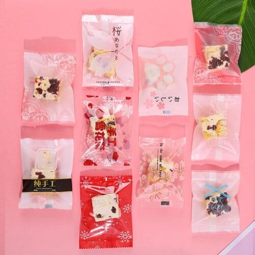 LBSISI Life 100pcs 7*10cm Handmade Candy Cookie Bags Hot Seal Snacks Packing Snowflake Biscuits Christmas Birthday Wedding Party