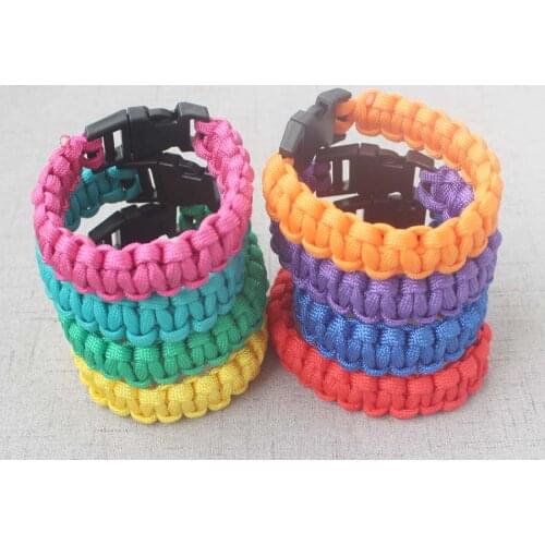 Survival Paracord Bracelet Men Outdoor Camping Equipment Woven Parachute Braided Rope Stainless Steel Survival Braided Pulseras