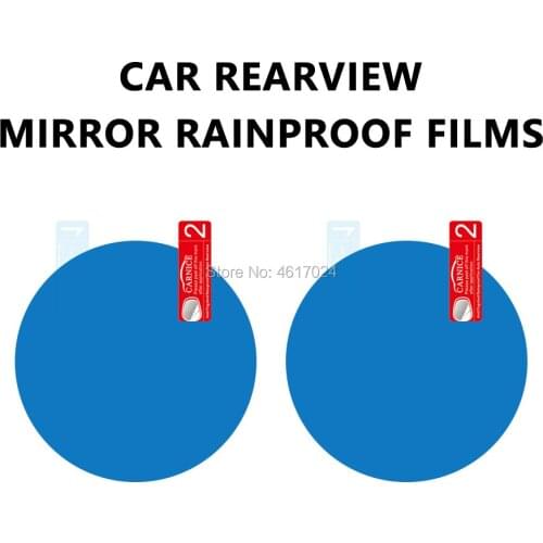 2PCS Round 80*80mm Car Side Window Glass Film Waterproof Anti-Fog Rain-Proof Window Sticker