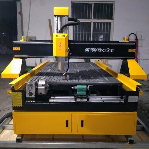 PVC WPC MDF Full Automatic Door Making 3D Rotary CNC Wood Carving Machine For Furniture Industry 1530 Aluminum Metal Engraving