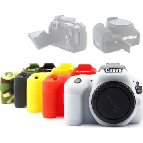 Rubber Silicon Case Soft Body Cover Protector Skin for Canon EOS 200D 250D / 200D II Rebel SL2 SL3 Kiss X9 X10 DSLR Camera