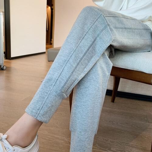 Grey Sports Pants Womens Loose Legged 2021 Spring And Summer Show Thin Casual Pants Thin Harem Pants Thin