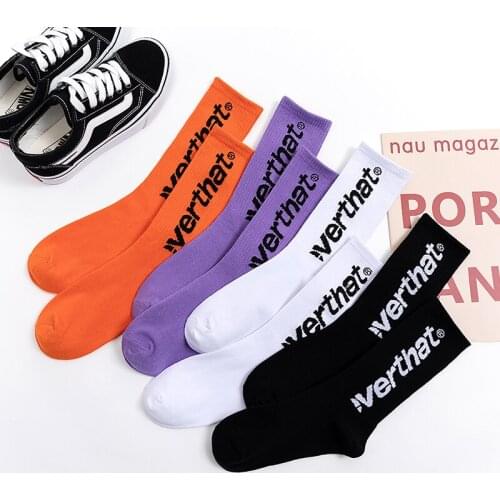 Street Fashion Cotton Adult Middle Purple Crew Socks This Is Sox Never That Socken Letter Brand R Hip Hop Young Skateboard Guy