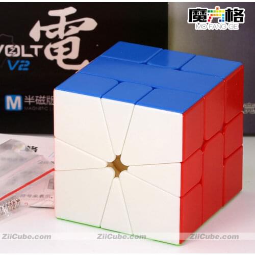 Magic puzzle cube QiYi MoFengGe Xman SQ 1 cube Volt V2 SQ1 UD black stikers and stickerless professional educational toys game