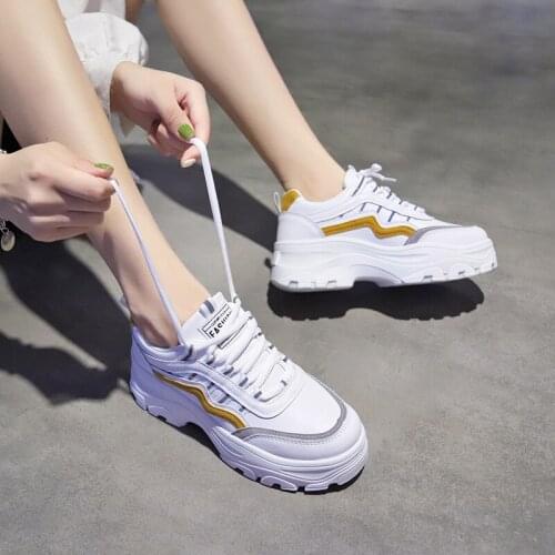 Womens sneakers spring autumn Lace-up colorblock non-slip sole for comfortable casual light student women walking Shoes U21-44