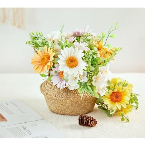 1pc Sunflower Hydrangea Combination Flower Bouquet for diy home garden table decoration Photo Props