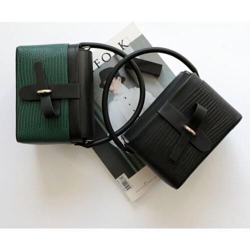 OUSSON 2021 New Design Soft Leather Crossbody Bag Fashion Elegant Small Square Box Tote Handbag Bag For Woman