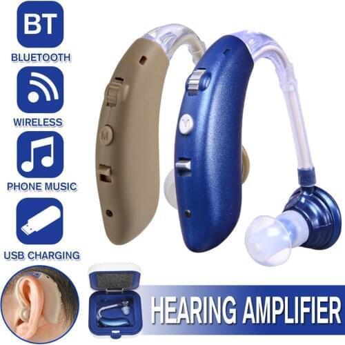 2021 Ear Aid Rechargeable Hearing Aid BTE Hearing Aids Ear Listening Device Adjustable Tone Hearing Amplifier Hear Aid Super Ear