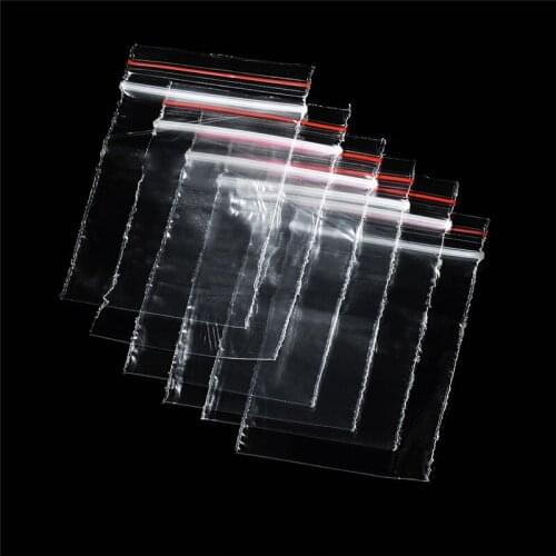 5000pcs/lot 6x4cm Clear Rectangle Zip Lock Bags Pouches for Jewelry Packaging Bead Storage Unilateral thickness: 0.0592mm