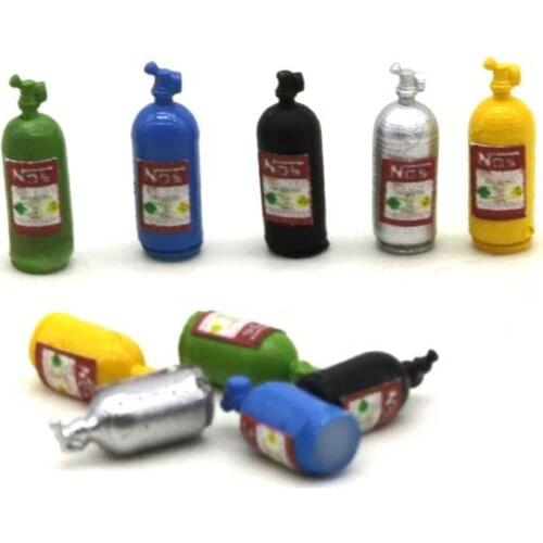 Nitrogen Accelerated Bottle Model Toy Car Model Modified Garage 1/64 Scene Decoration 5pcs Scene DIY Construction Train
