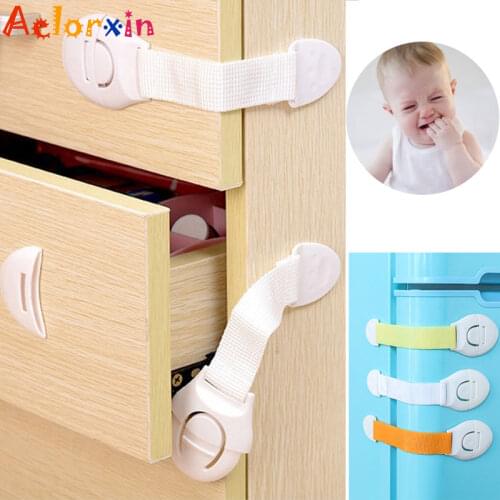 5Pcs/Lot Child Safety Baby Safety Lock Children Protection Infant Security Lock Child Safety Lock Drawer Fridge Door Protection