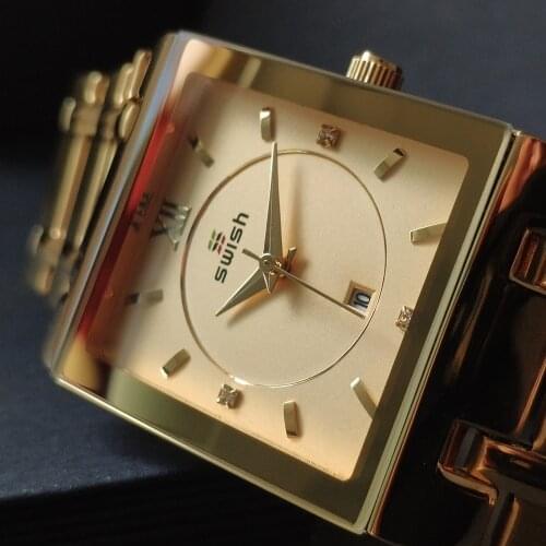 Relogio Masculino Golden Watches Men Fashion Men Watches Top Brand Luxury Business Quartz Clock Sports Waterproof Wrist Watch