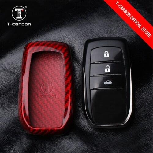 Carbon Fiber Car Key Case For Toyota 86 RAV4 Reiz Crown Levin YARIS CALLORA CAMRY HANLANDER PRADO Land Cruiser Key Cover