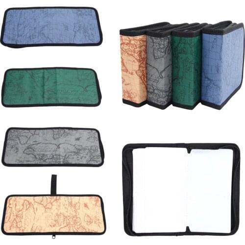 40 disc DVD Storage Case Holder DJ Organizer Cover Box Cases Disc Organizer Carry Bag Protect with World Map Pattern