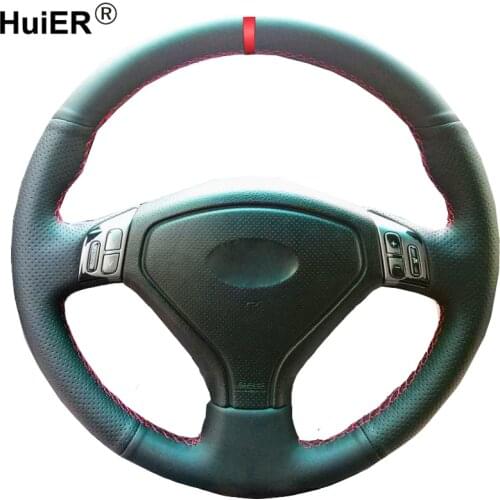 Hand Sewing Car Steering Wheel Cover For Subaru Forester Legacy 2004 2005 2006 Outback 2004 2005 Braid on the Steering wheel