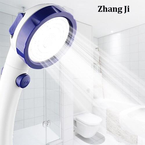 Zhang Ji 3 mode spray pattern handheld Shower Head with on/off switch high-pressure water saving Bathroom 3-function Shower Head