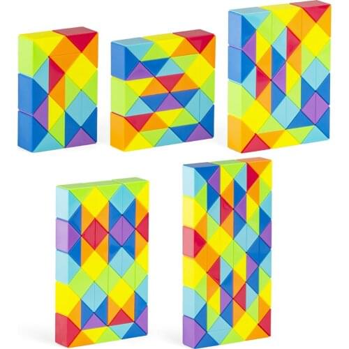 Magic Snake Ruler Puzzle Twist Folding Educational Toy Color Ruler Puzzle Kids Speed Antistress Folding Toy Gift