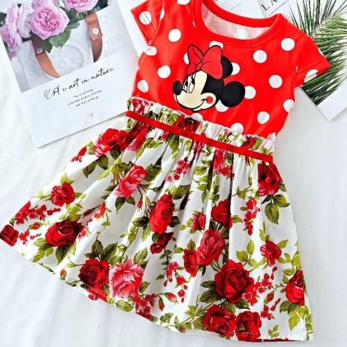 Kids Dresses Girls 2021New Fashion Sweater Cotton Flower Shirt Short Summer T-shirt Vest Big for Maotou Beach Party Dress