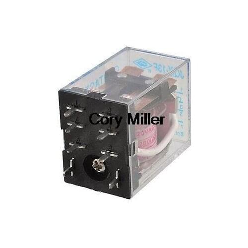 JQX-13F2ZA AC 220V Coil 10A 240VAC 28VDC 8 Pin DPDT General Purpose Relay