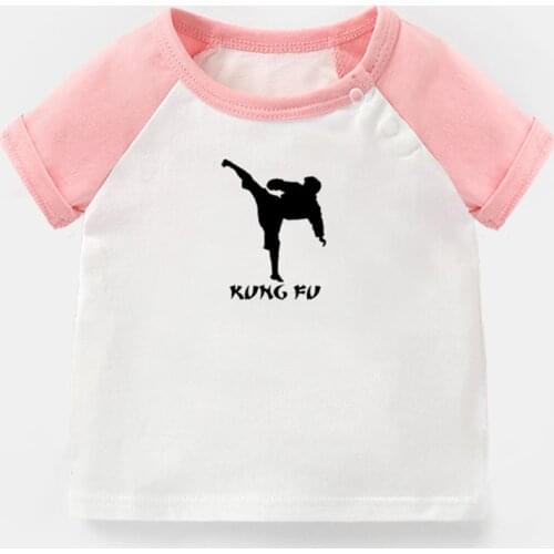 Chinese Kung Fu Swimming Scuba Diving Clipart Design Newborn Baby T-shirts Toddler Graphic Raglan Color Short Sleeve Tee Tops