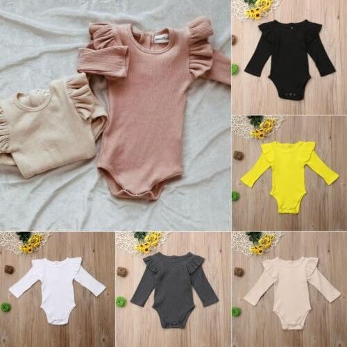 Baby Girl Rompers Autumn Princess Newborn Baby Clothes For 0-2Y Girls Boys Long Sleeve Jumpsuit Kids Baby Outfits Clothes