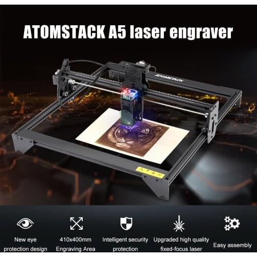 ATOMSTACK A5 20W Laser Engraver CNC 410*400mm Carving Area DIY Engraving Cutting Machine Upgraded Fixed-focus Laser