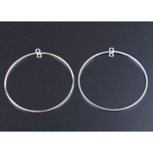 20Pcs Fashion Alloy Metal 52mm Round Earrings Hoops FREE SHIPPING