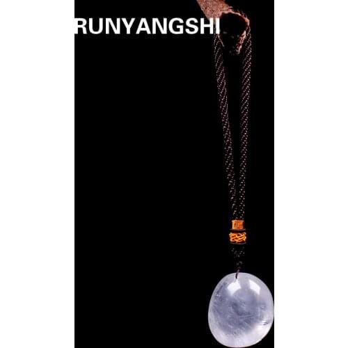 Runyangshi 1pcs Natural clear quartz crystal stone Large particle polishing healing stone bag car Hanging make of Jewelry stone