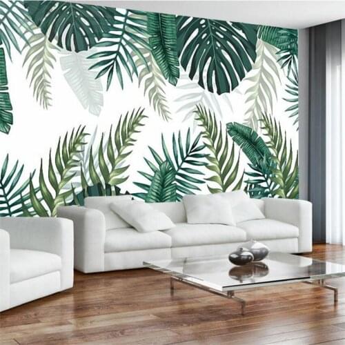 Wellyu Northern Europe Southeast Asia tropical rainforest wall custom large mural environmental wallpaper papel de parede