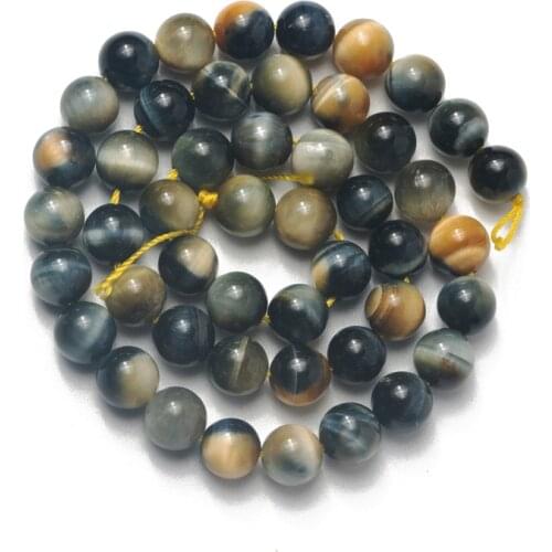 Wholesale 4 6 8 10 12 14mm Natural Stone Beads Fantasy Dream Tiger Eye Loose Beads for Jewelry Making Necklace Bracelet DIY