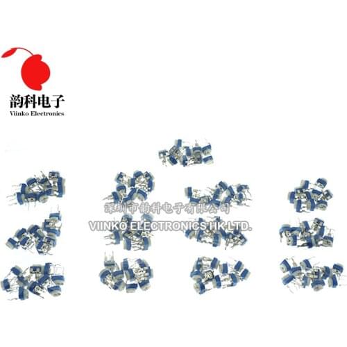 RM065 Trimming Potentiometer 100/200/500/1K/2K/5K/10K/20K/50K/100K/200K/500K/1M ohm Trimpot Potentiometer kit 13Type*5pcs=65PCS