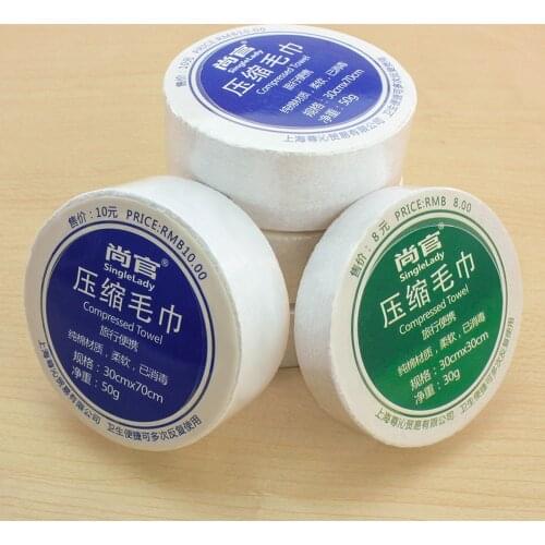 Compressed Towel Can be used repeatly Magic Outdoor Travel Wipe Soft Cotton Expandable Just Add Water Compressed Towel 2019