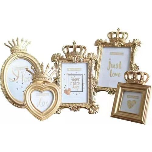 4/6/7 Inch European Wedding Photo Frame Home Decor Desktop Baby Picture Poster Frames Mini Frame for Portraits and Landscape