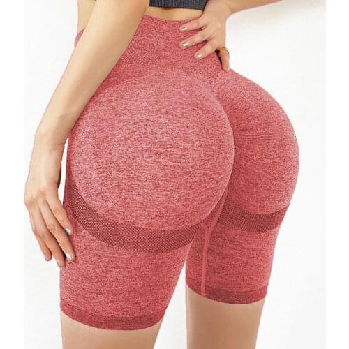 High waist hip yoga shorts sexy sports fitness pants gym running leggings
