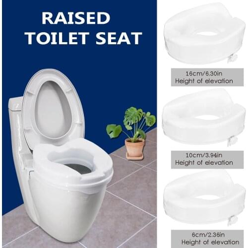 Bathroom Height Elevated Raised Toilet Seat Lift Safety Without Cover Disabled Elder Pregnant Safety Toilet Seat 6cm /10cm /16cm