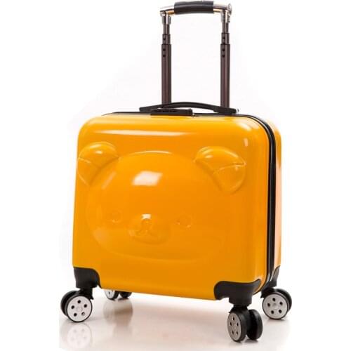 18/20in Kids and Adults Rolling Luggage Bag Cartoon Animal Trolley Boarding Box Travel Carry On Children Case Portable Suitcase