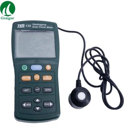 TES-132 Handheld Solar Power Meter Spectral Response 400 ~ 1000nm Sampling Rate 1 times / sec TES132
