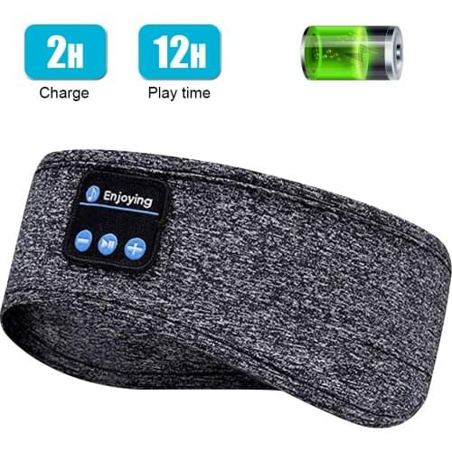 TWS Wireless Sleep Headphones Sleeping Headband Bluetooth Headset Music Sports HiFi Sound Earphones Built-in Speakers with Mic