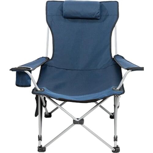 Outdoor folding chair portable backrest fishing lounge chair lunch break bed camping leisure stool sitting and lying beach chair