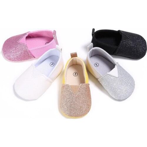 Spring and Autumn female baby 0-1 years old sequined princess shoes soft bottom baby shoes toddler shoes