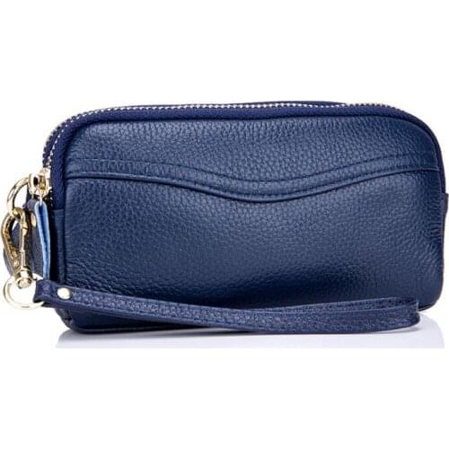 Genuine leather wrist purse high quality for woman Coins keys bag 5 colours available