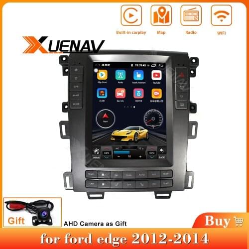 2din car radio multimedia player for ford edge 2012-2014 DVD player Android car autoradio Tesla style stereo for ford navigator